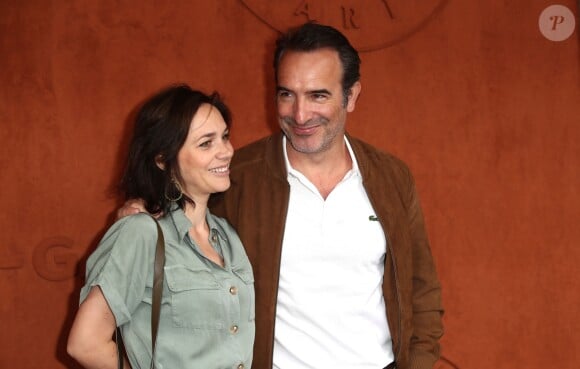 Jean Dujardin et sa femme Nathalie Péchalat au Village de Roland-Garros pour la finale hommes entre Rafael Nadal et Dominic Thiem à Paris le 9 juin 2019. © Jacovides - Moreau / Bestimage