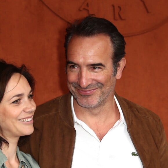 Jean Dujardin et sa femme Nathalie Péchalat au Village de Roland-Garros pour la finale hommes entre Rafael Nadal et Dominic Thiem à Paris le 9 juin 2019. © Jacovides - Moreau / Bestimage