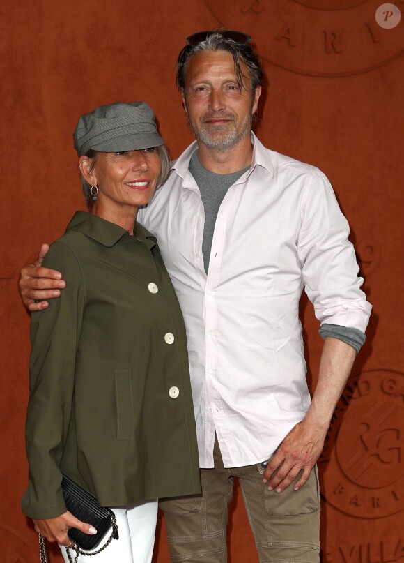 Mads Mikkelsen et sa femme Hanne au Village de Roland-Garros pour la finale hommes entre Rafael Nadal et Dominic Thiem à Paris le 9 juin 2019. © Jacovides - Moreau / Bestimage