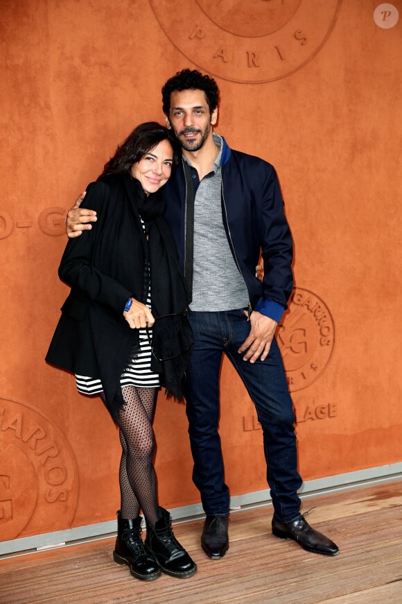 Tomer Sisley et sa femme Sandra au Village de Roland-Garros pour la finale hommes entre Rafael Nadal et Dominic Thiem à Paris le 9 juin 2019. © Jacovides - Moreau / Bestimage