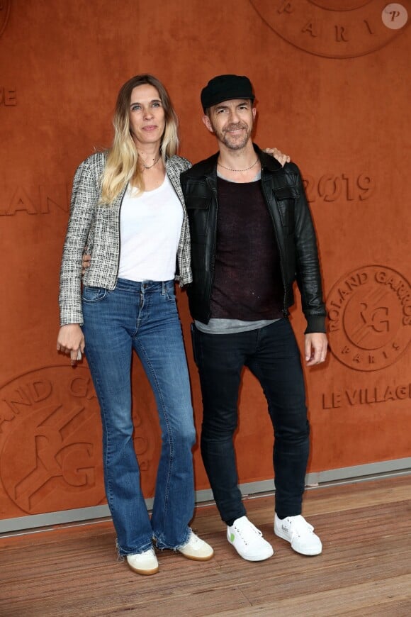 Calogero et sa compagne Marie Bastide au Village de Roland-Garros pour la finale hommes entre Rafael Nadal et Dominic Thiem à Paris le 9 juin 2019. © Jacovides - Moreau / Bestimage
