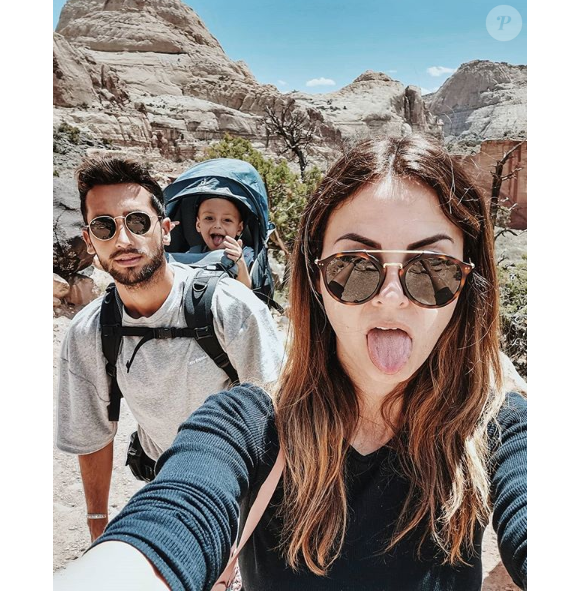 Julia Flabat (Les Anges 5), son amoureux Eddy et leur fils Edan, né en septembre 2017.