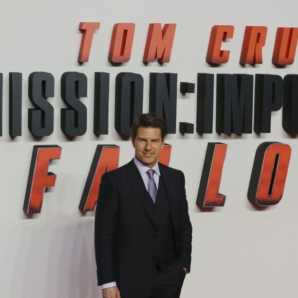 Tom Cruise lors du photocall de la première du film "Mission : Impossible - Fallout" à Londres le 13 juilllet 2018