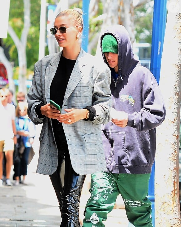 Justin Bieber et sa femme Hailey Baldwin Bieber sont allés se relaxer au Voda Spa à West Hollywood, Los Angeles, le 16 mai 2019