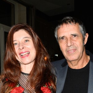 Julien Clerc et sa femme Hélène Grémillon à l'anniversaire de Claude Lelouch au restaurant Victoria à Paris, le 30 octobre 2017. © Coadic Guirec/Bestimage