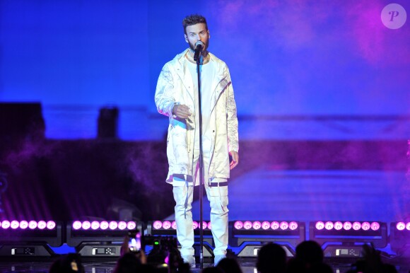 Exclusif - Matt Pokora (M Pokora) lors de l'enregistrement de l'émission "La Chanson de l'Année 2019" aux Arènes de Nîmes, le 16 mai 2019. L'émission sera diffusée sur TF1 le samedi 15 juin. TF1 propose aux téléspectateurs une soirée exceptionnelle avec "La Chanson de l'Année" présentée par N.Aliagas et produite par DMLS TV. Les téléspectateurs pourront élire en direct "La Chanson de l'Année" parmi les 20 titres en compétition. Les votes débuteront dès 21 h et le prix sera annoncé en fin d'émission. Un prix d'honneur sera également remis au cours de la soirée à un artiste emblématique de la chanson française. " La Chanson de l'Année" sera diffusée depuis un lieu mythique, les Arènes de Nîmes. Un grand show musical en présence de tous les artistes qui ont marqué l'année. Ces stars de la chanson française et internationales interpréteront leurs titres et formeront des duos totalement inédits. © Guillaume Gaffiot/Bestimage