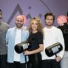 Tarek Boudali, Julien Arruti, Elodie Fontan et son compagnon Philippe Lacheau, Kamel Guenfoud pour le film "Nicky Larson et le parfum de Cupidon" - 22ème Festival International du Film de Comédie de l'Alpe d'Huez, le 18 janvier 2019. © Dominique Jacovides/Bestimage