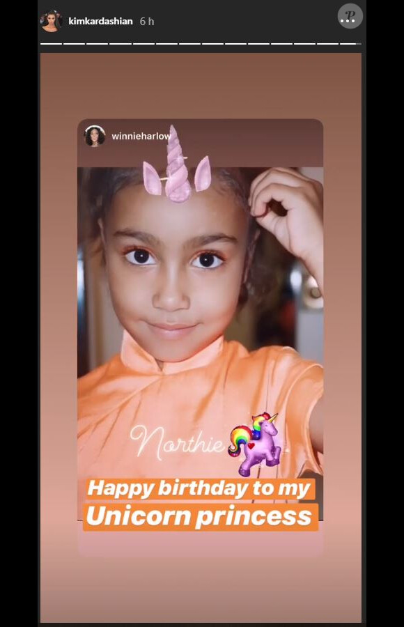 Kim Kardashian souhaite un joyeux anniversaire à sa fille le 15 juin 2019.