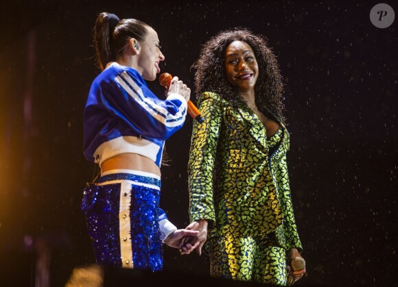 Les Spice Girls en concert dans le cadre de leur tournée Spice World Tour 2019 au stade Ashton Gate à Bristol, Royaume Uni, le 10 juin 2019.