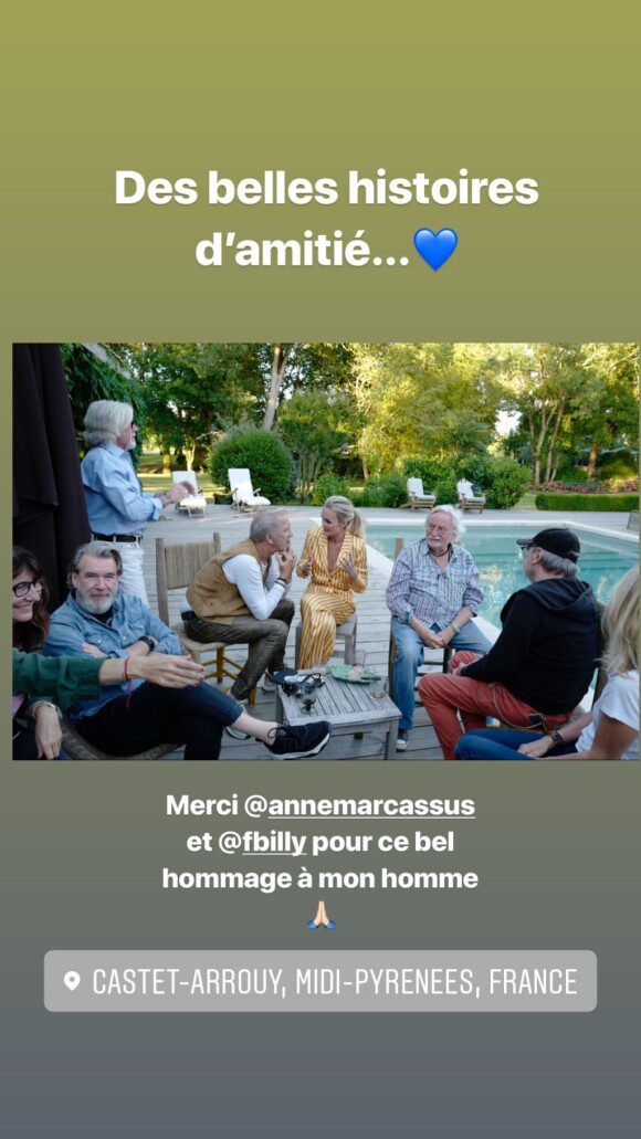 Laeticia, Jade et Joy Hallyday en vacances à Castet-Arrouy (région Midi-Pyrénées), juin 2019.