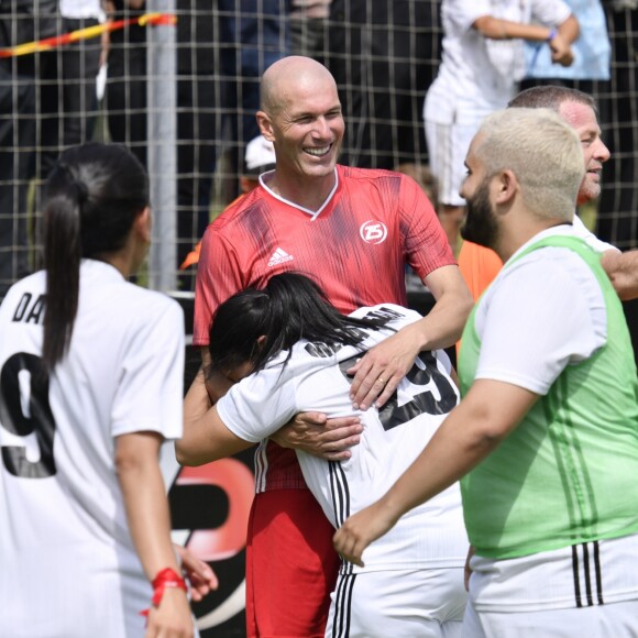 Zinédine Zidane et Melha Bedia lors de la grande finale de la Z5 Cup à Aix-en-Provence, France, 23 juin 2019. © Norbert Scanella/Panoramic/Bestimage