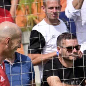 Malik Bentalha et Zinédine Zidane lors de la grande finale de la Z5 Cup à Aix-en-Provence, France, 23 juin 2019. © Norbert Scanella/Panoramic/Bestimage