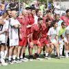 Caroline Ithurbide et Pascal Obispo et Zinédine Zidane et Théo Zidane et Luca Zidane et Enzo Zidane lors de la grande finale de la Z5 Cup à Aix-en-Provence, France, 23 juin 2019.  © Norbert Scanella/Panoramic/Bestimage