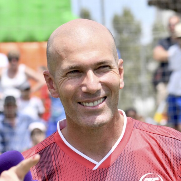 Zinédine Zidane et Vanessa Lemoine lors de la grande finale de la Z5 Cup à Aix-en-Provence, France, 23 juin 2019. © Norbert Scanella/Panoramic/Bestimage
