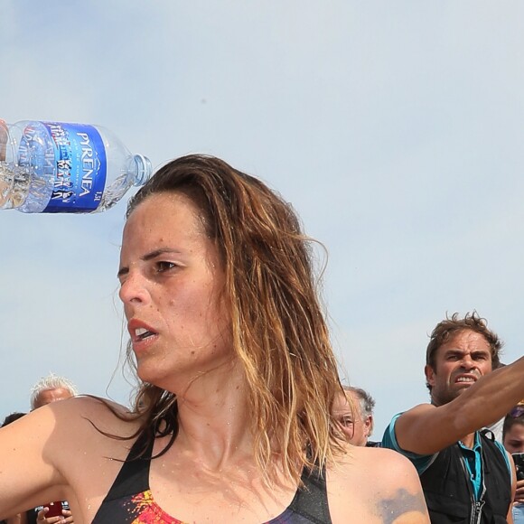 Exclusif - Laure Manaudou - La championne de natation L.Manaudou organise et lance la 1er édition de sa course, la "Swimrun" à Arcachon, France, le 23 juin 2019. © Patrick Bernard/Bestimage