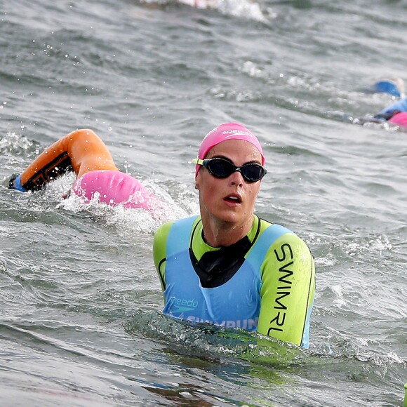 Exclusif - Laure Manaudou - La championne de natation L.Manaudou organise et lance la 1er édition de sa course, la "Swimrun" à Arcachon, France, le 23 juin 2019. © Patrick Bernard/Bestimage