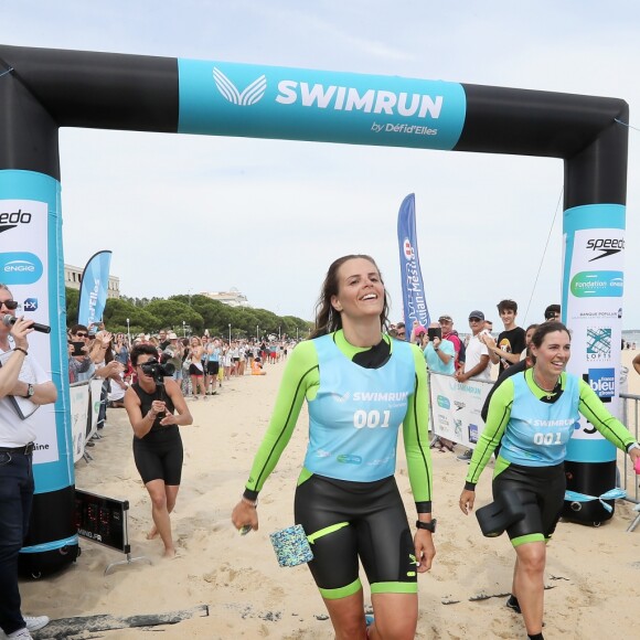 Exclusif - Laure Manaudou - La championne de natation L.Manaudou organise et lance la 1er édition de sa course, la "Swimrun" à Arcachon, France, le 23 juin 2019. © Patrick Bernard/Bestimage