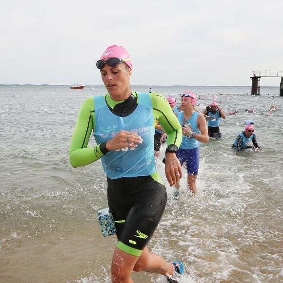 Exclusif - Laure Manaudou - La championne de natation L.Manaudou organise et lance la 1er édition de sa course, la "Swimrun" à Arcachon, France, le 23 juin 2019. © Patrick Bernard/Bestimage