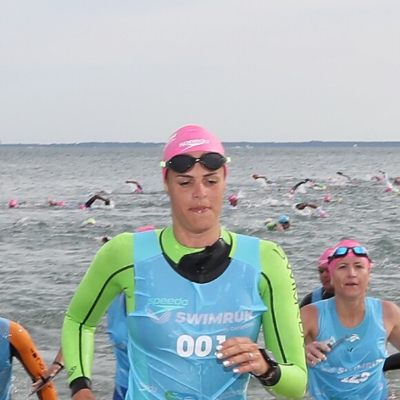 Exclusif - Laure Manaudou - La championne de natation L.Manaudou organise et lance la 1er édition de sa course, la "Swimrun" à Arcachon, France, le 23 juin 2019. © Patrick Bernard/Bestimage