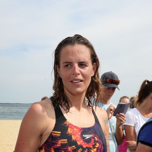 Exclusif - Laure Manaudou - La championne de natation L.Manaudou organise et lance la 1er édition de sa course, la "Swimrun" à Arcachon, France, le 23 juin 2019. © Patrick Bernard/Bestimage