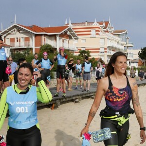 Exclusif - Laure Manaudou - La championne de natation L.Manaudou organise et lance la 1er édition de sa course, la "Swimrun" à Arcachon, France, le 23 juin 2019. © Patrick Bernard/Bestimage