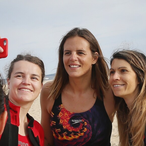 Exclusif - Laure Manaudou - La championne de natation L.Manaudou organise et lance la 1er édition de sa course, la "Swimrun" à Arcachon, France, le 23 juin 2019. © Patrick Bernard/Bestimage