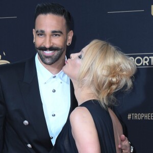 Adil Rami et Pamela Anderson au photocall de la 28ème cérémonie des trophées UNFP (Union nationale des footballeurs professionnels) au Pavillon d'Armenonville à Paris, France, le 19 mai 2019. © Coadic Guirec/Bestimage