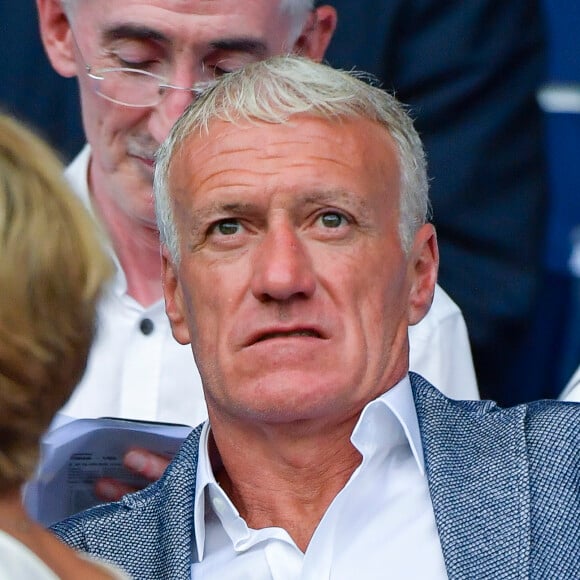 Didier Deschamps dans les tribunes lors du quart de finale de la Coupe du Monde Féminine de football opposant les Etats-Unis à la France au Parc des Princes à Paris, France, le 28 juin 2019. Les USA ont gagné 2-1. © Pierre Perusseau/Bestimage