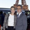 Exclusif - Julie Andrieu et son mari Stéphane Delajoux - Baptême du bateau "Ducasse sur Seine" à Paris. Le 27 septembre 2018 © Julio Piatti / Bestimage
