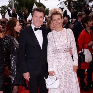 Christian Estrosi et sa femme Laura Tenoudji - Montée des marches du film "A Hidden Life" lors du 72ème Festival International du Film de Cannes. Le 19 mai 2019 © Rachid Bellak/ Bestimage