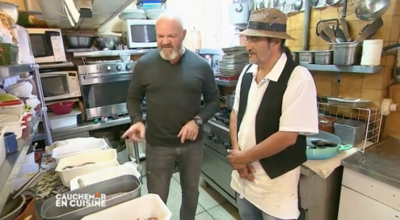 Philippe Etchebest face à Patrick dans "Cauchemar en cuisine" (M6) le 2 juillet 2019.