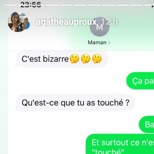 Agathe Auproux, guérie de son cancer, s'inquiète pour une tâche bleue qui est apparue entre ses doigts, comme elle le révèle le 1er juillet 2019 en story sur Instagram.