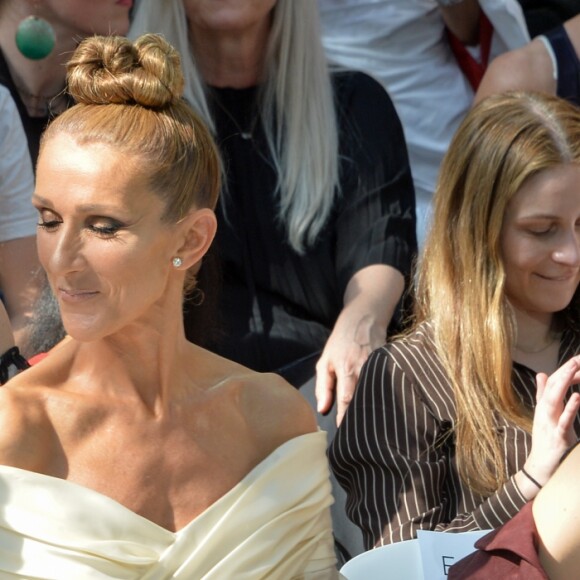 Céline Dion et Pepe Munoz assistent au défilé de mode Haute-Couture Automne/Hiver 2019/2020 Alexandre Vauthier à Paris. Le 2 juillet 2019. © Veeren Ramsamy / Christophe Clovis / Bestimage