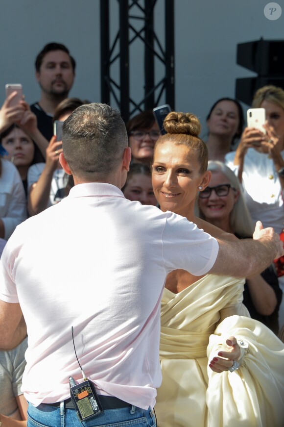 Alexandre Vauthier et Céline Dion au défilé de mode Haute-Couture Automne/Hiver 2019/2020 Alexandre Vauthier à Paris. Le 2 juillet 2019. © Veeren Ramsamy / Christophe Clovis / Bestimage