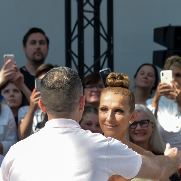 Alexandre Vauthier et Céline Dion au défilé de mode Haute-Couture Automne/Hiver 2019/2020 Alexandre Vauthier à Paris. Le 2 juillet 2019. © Veeren Ramsamy / Christophe Clovis / Bestimage