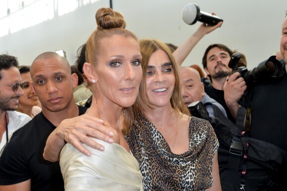 Celine Dion et Carine Roitfeld au défilé de mode Haute-Couture Automne/Hiver 2019/2020 Alexandre Vauthier à Paris. Le 2 juillet 2019. © Veeren Ramsamy / Christophe Clovis / Bestimage