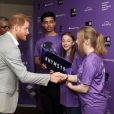 Le prince Harry, Mahir Rahman, Shauna Waldron et Julia Antonczuk - Le prince Harry assiste à l'événement caritatif "Diana Award National Youth Mentoring Summit" à Londres, le 2 juillet 2019.
