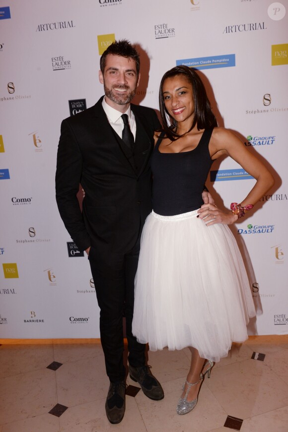 Exclusif - Gil Alma et sa femme Aminata lors de la soirée de gala au profit de la fondation Pompidou à l'hôtel Marcel Dassault à Paris, France, le 28 mars 2019.© Rachid Bellak-LMS/Bestimage