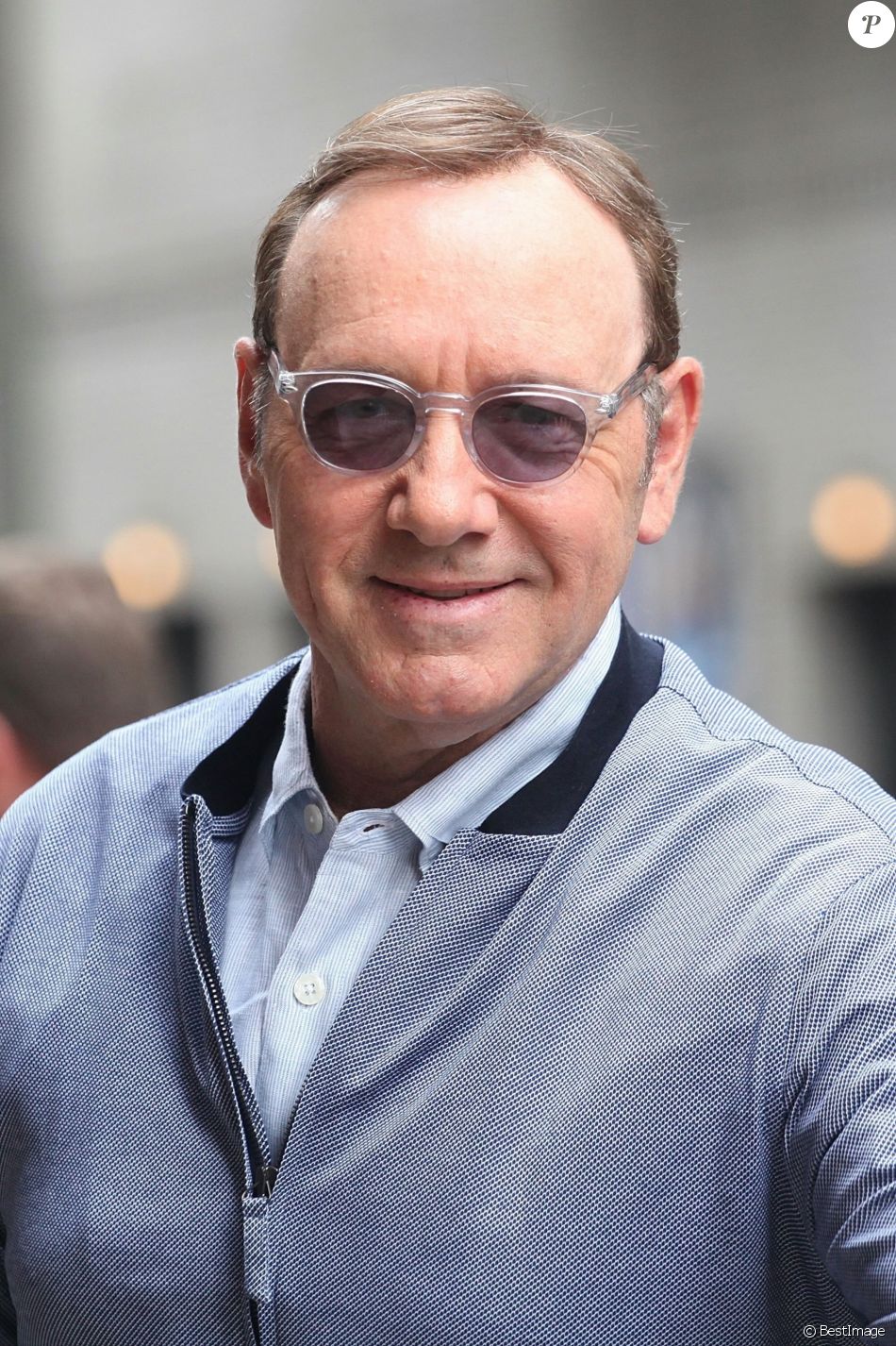 Kevin Spacey arrive à l&#039;émission The Late Show à New York, le 23 mai 2017