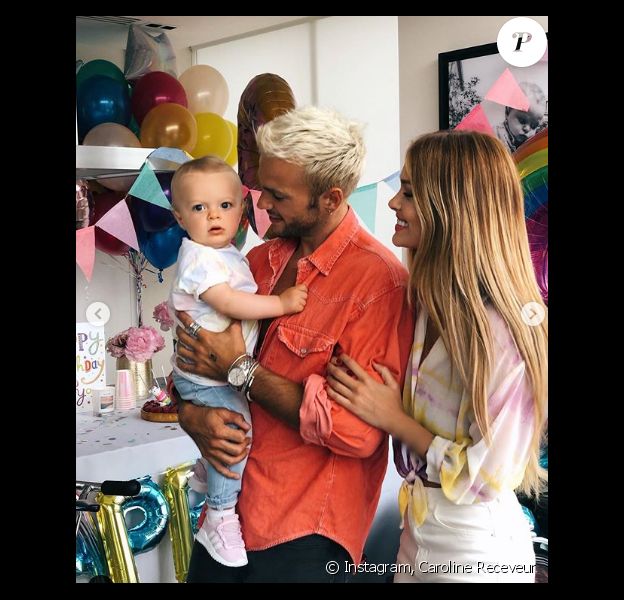 Marlon, le fils de Caroline Receveur et Hugo Philip, fête ses un an, le 7 juillet 2019