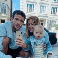 Caroline Receveur, Hugo Philip et Marlon à Londres, le 16 juin 2019