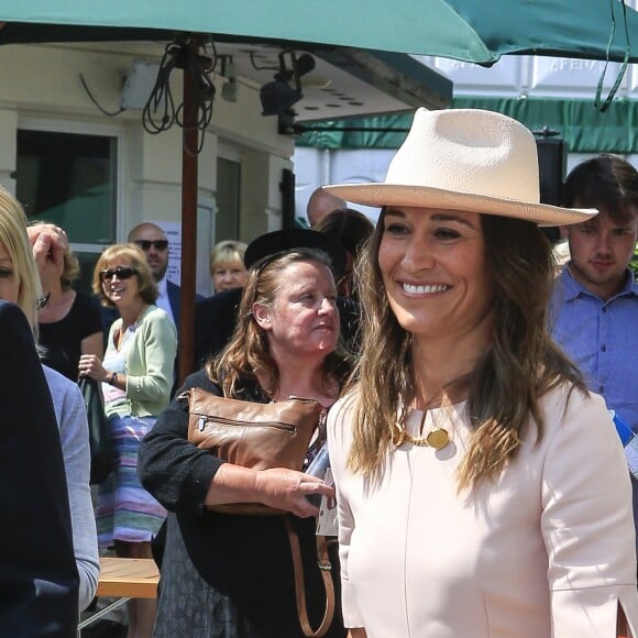 Pippa Middleton lors du tournoi de Wimbledon 2019 à Londres, le 8 juillet 2019.