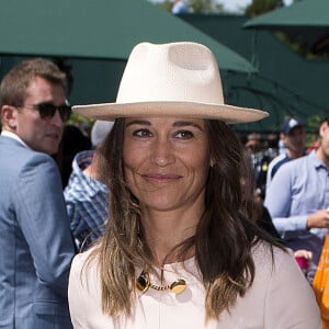 Pippa Middleton lors du tournoi de Wimbledon 2019 à Londres, le 8 juillet 2019.