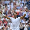 Rafael Nadal (Espagne) lors du Tournoi de tennis de Wimbledon 2019 à Londres, Royaume Uni, le 8 juillet 2019. © Antoine Couvercelle/Panoramic/Bestimage