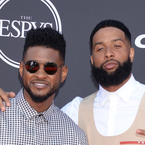 Usher et Odell Beckham Jr. assistent aux ESPY Awards 2019 au Staples Center à Los Angeles, le 10 juillet 2019.