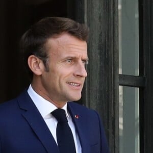 Le président de la République, Emmanuel Macron reçoit Nana Akufo-Addo, président de la République du Ghana pour un entretien au palais de l'Elysée, à Paris, le 11 juillet 2019. © Stéphane Lemouton / Bestimage