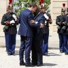 Le président de la République, Emmanuel Macron reçoit Nana Akufo-Addo, président de la République du Ghana pour un entretien au palais de l'Elysée, à Paris, le 11 juillet 2019. © Stéphane Lemouton / Bestimage