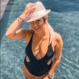 Carla Moreau (Les Marseillais), enceinte de son premier enfant, se dévoile sur Instagram en juillet 2019.