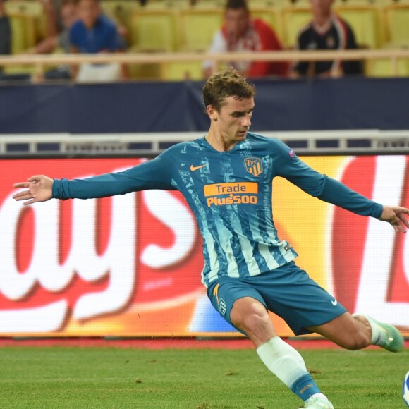 Antoine Griezmann - Match de football entre l'AS Monaco et l'Atlético de Madrid lors de la 1ère journée de Ligue des champions au stade Louis-II à Monaco le 18 septembre 2018. L'Atlético de Madrid a battu l'AS Monaco sur le score de 2 buts à 1. © Lionel Urman/Bestimage