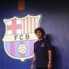 Antoine Griezmann officialise son transfert au FC Barcelone à l'occasion d'une conférence de presse à Barcelone en Espagne, le 13 juillet 2019.